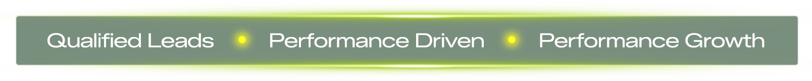Qualified Leads. Performance Driven. Performance Growth.